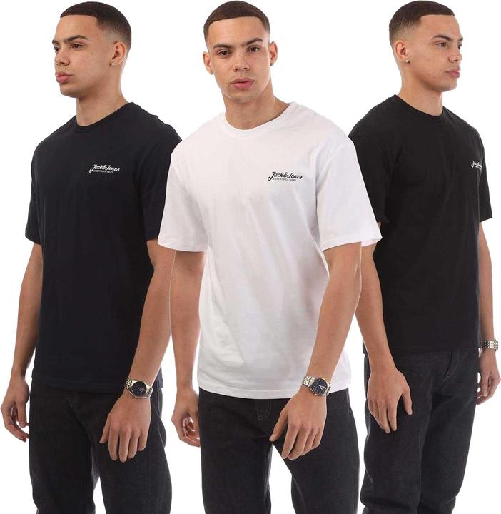 Immagine prodotto Jack & Jones Beau Footprint Maglietta Uomo Misura Confezione 3 (S)