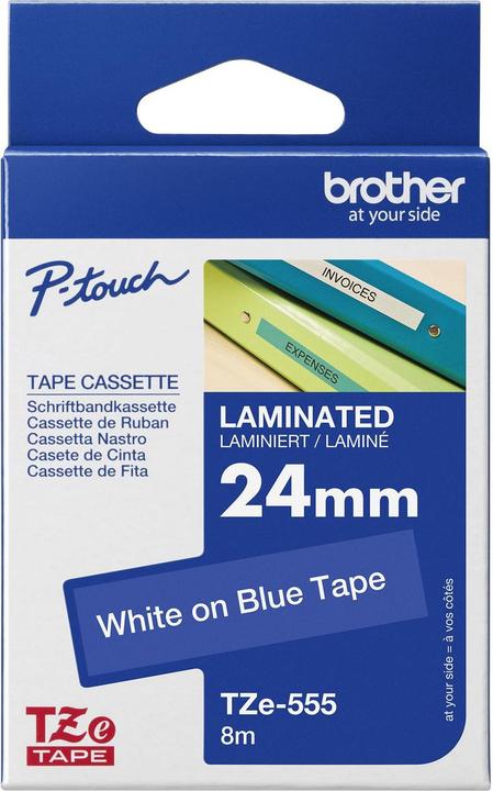 Produktbild Brother Tze-555 (2.40 cm, Weiss, Blau)