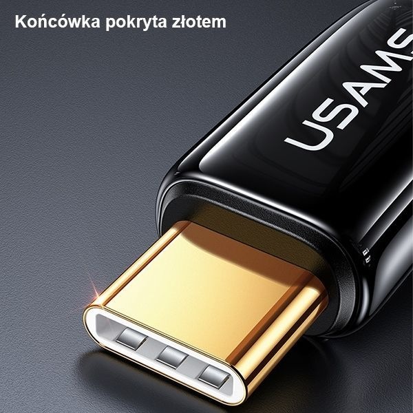 Produktbild Usams Ladekabel Typ-C zu Typ-C - Schwarz (2 m, USB 3.1)