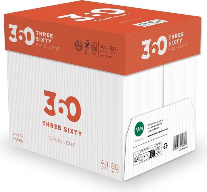 Insta360 360 Kopierpapier Excellent A4, Hochweiss, 80 g/m², 2500 Blatt