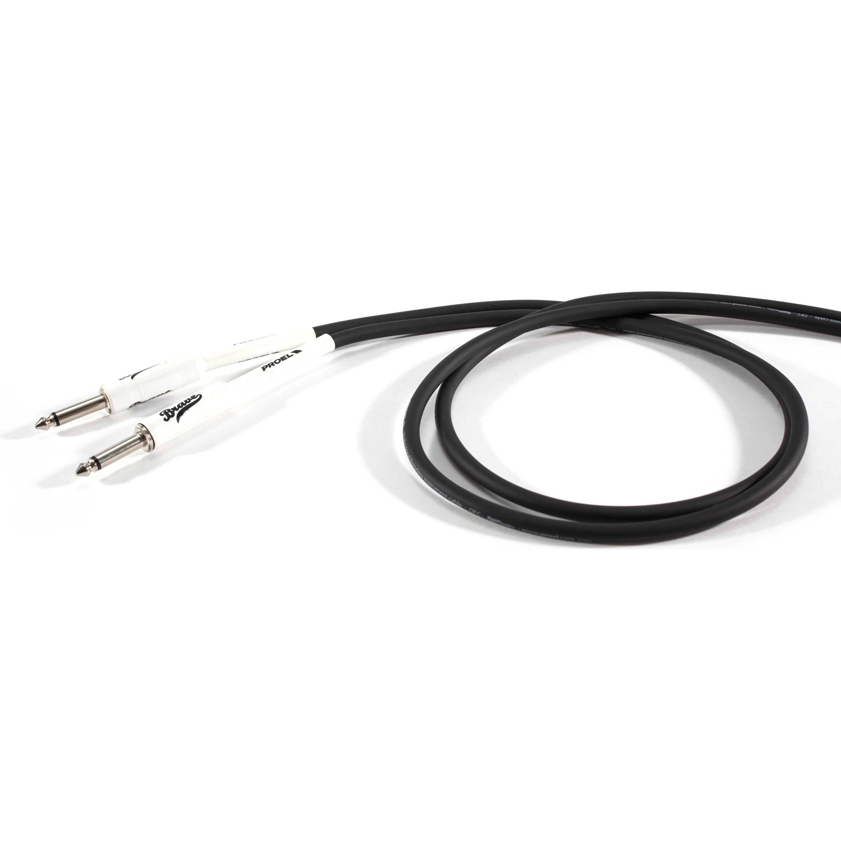 Proel instrumenttijohto., musta (10 m), Audio Kabel