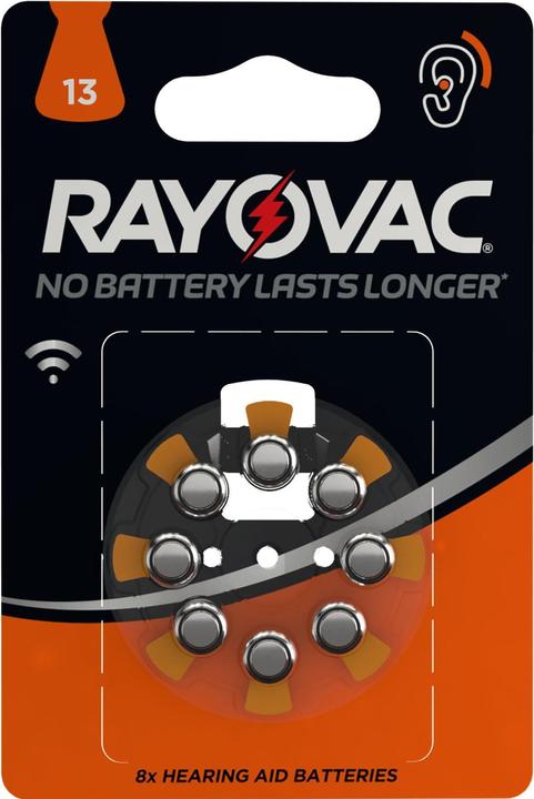 Rayovac Hörgerätebatterie 13 (8 Stk., PR48, 310 mAh)