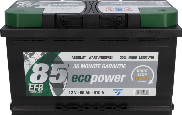 Actual product image Cartec Eco Power 85 EFB (12 V, 85 Ah, 800 A)