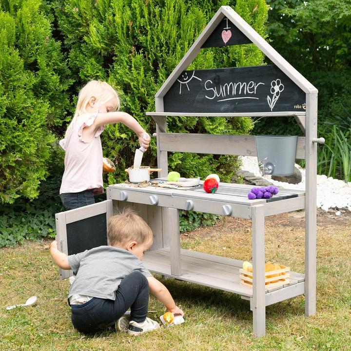 Image du produit Roba Cuisine d'extérieur pour jouer et faire de la boue à l'image d'une maison