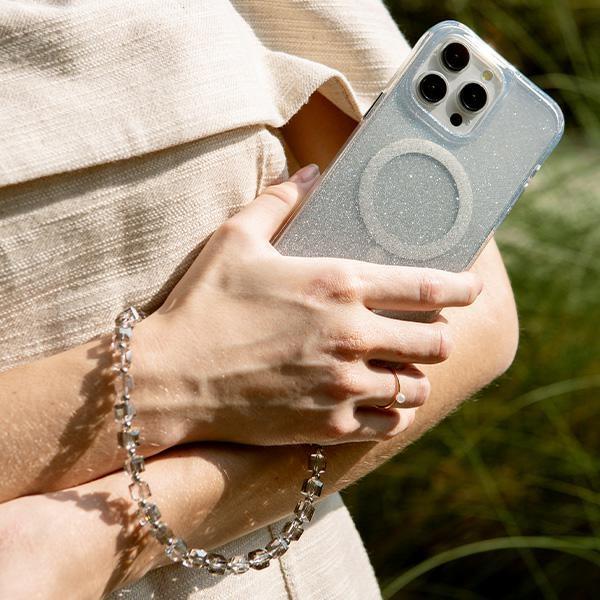 Actual product image Uniq Coehl Candy Gem Handstrap uniwersalny sznurek do telefonu na rękę srebrny/silver spa