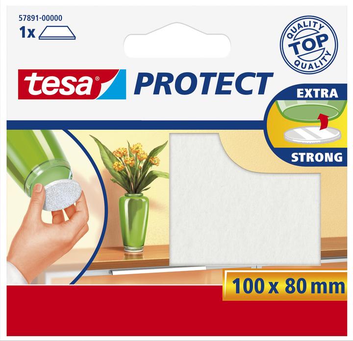 tesa PROTECT Filzgleiter rechteckig (Filzgleiter, 1 Stück)