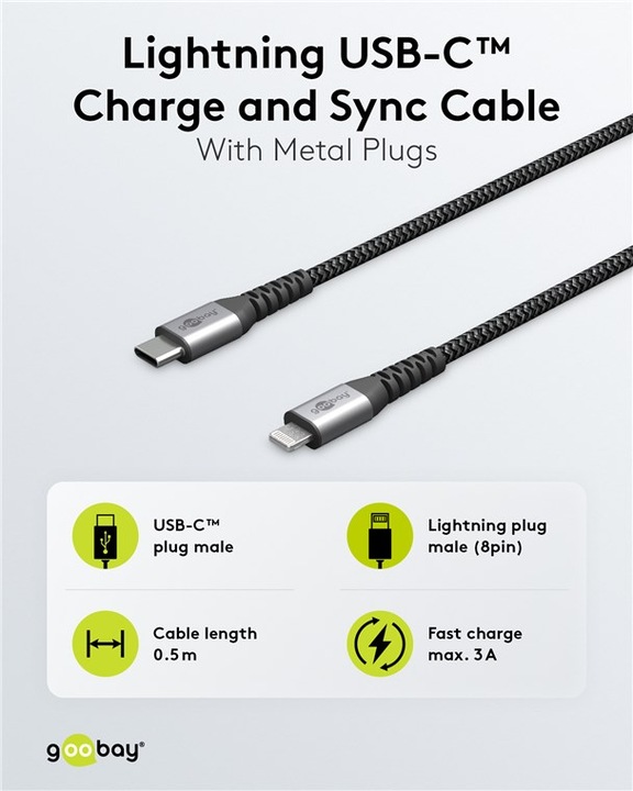 Immagine prodotto Goobay USB tipo C - Lightning (1 m, USB 3.2 Gen 1)