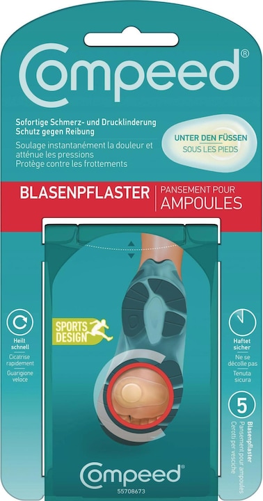 Compeed Hydrocolloid patches for blisters under the feet (5 x)