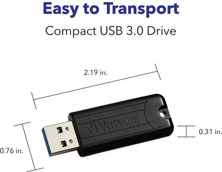 Image du produit Verbatim Clé USB PinStripe (128 Go, USB-A)