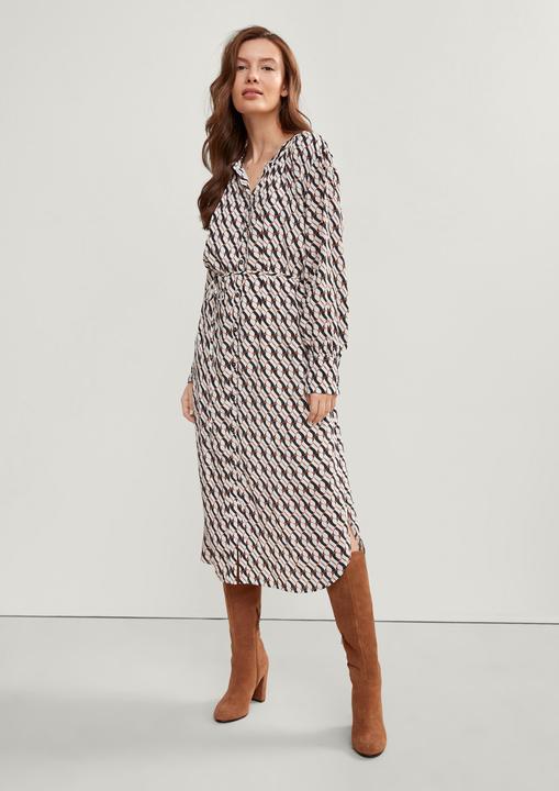 Actual product image Comma Kleid Blusenkleid mit Allovermuster (40)
