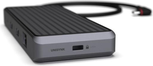 Produktbild Unisynk 10 POrt USB-C Hub 4K 60Hz 100W Black (USB-C, 10 Ports)