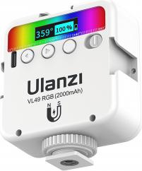 Image du produit Ulanzi VL49 LED-Lampe – RGB, WB (2500 K – 9000 K), weiss (Lumière vidéo)
