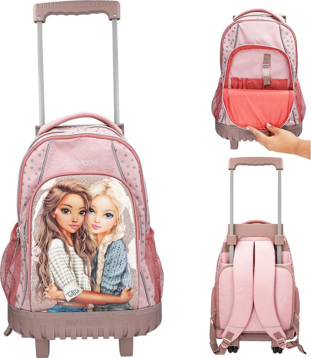 Image du produit Top Model Topmodel - School Backpack Trolley - Rosé with Grey Polka Dots (28 l)