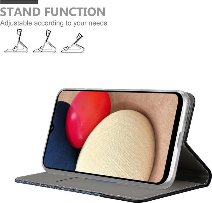 Produktbild Cadorabo Book Jeans Optik Cover (Samsung Galaxy A02s)