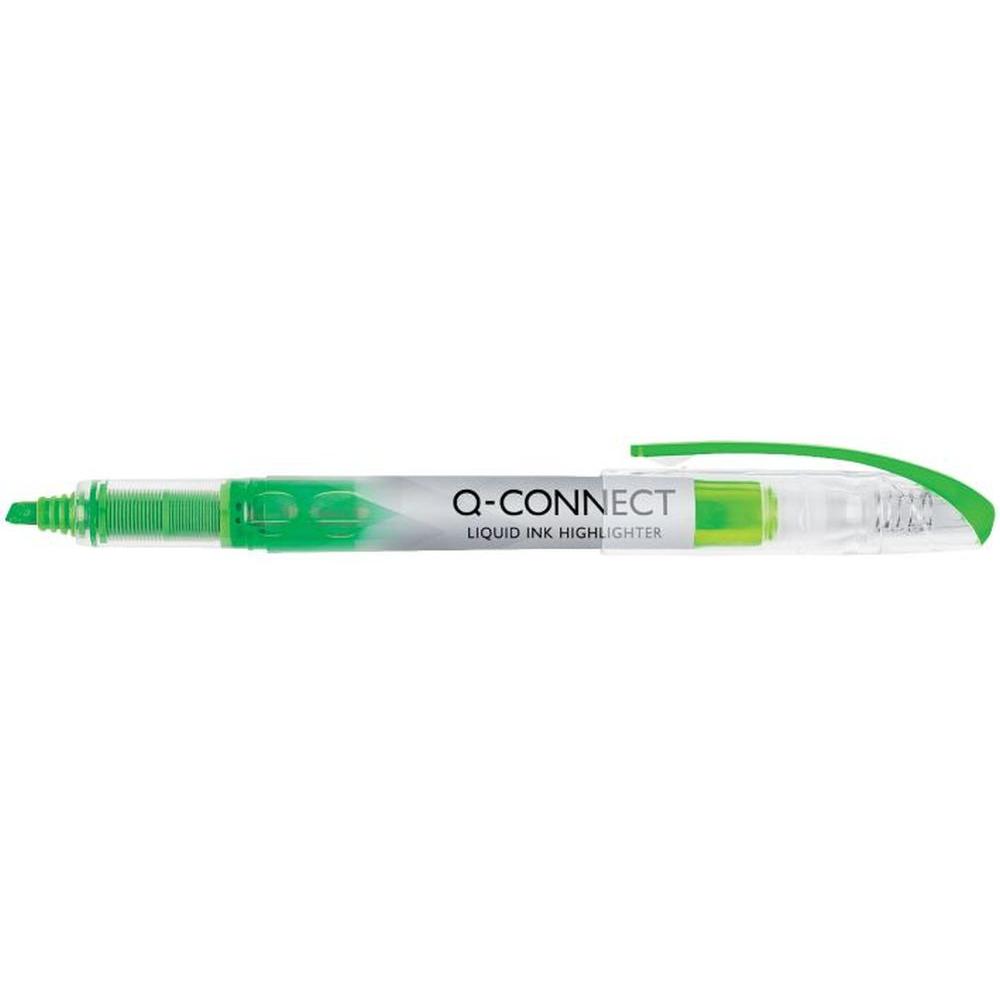 Q-Connect, Marker, Textmarker Slim (Grün, 1 mm, 1 x)