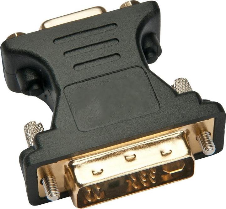 Produktbild Techly Adapter DVI-A Stecker auf VGA Buchse, schwarz (VGA, DVI)