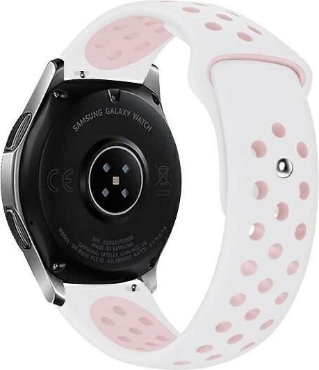 Actual product image Beline pasek Watch 22mm Sport Silicone biało-różowy white/pink box (22 mm, Silicone, Plastic)