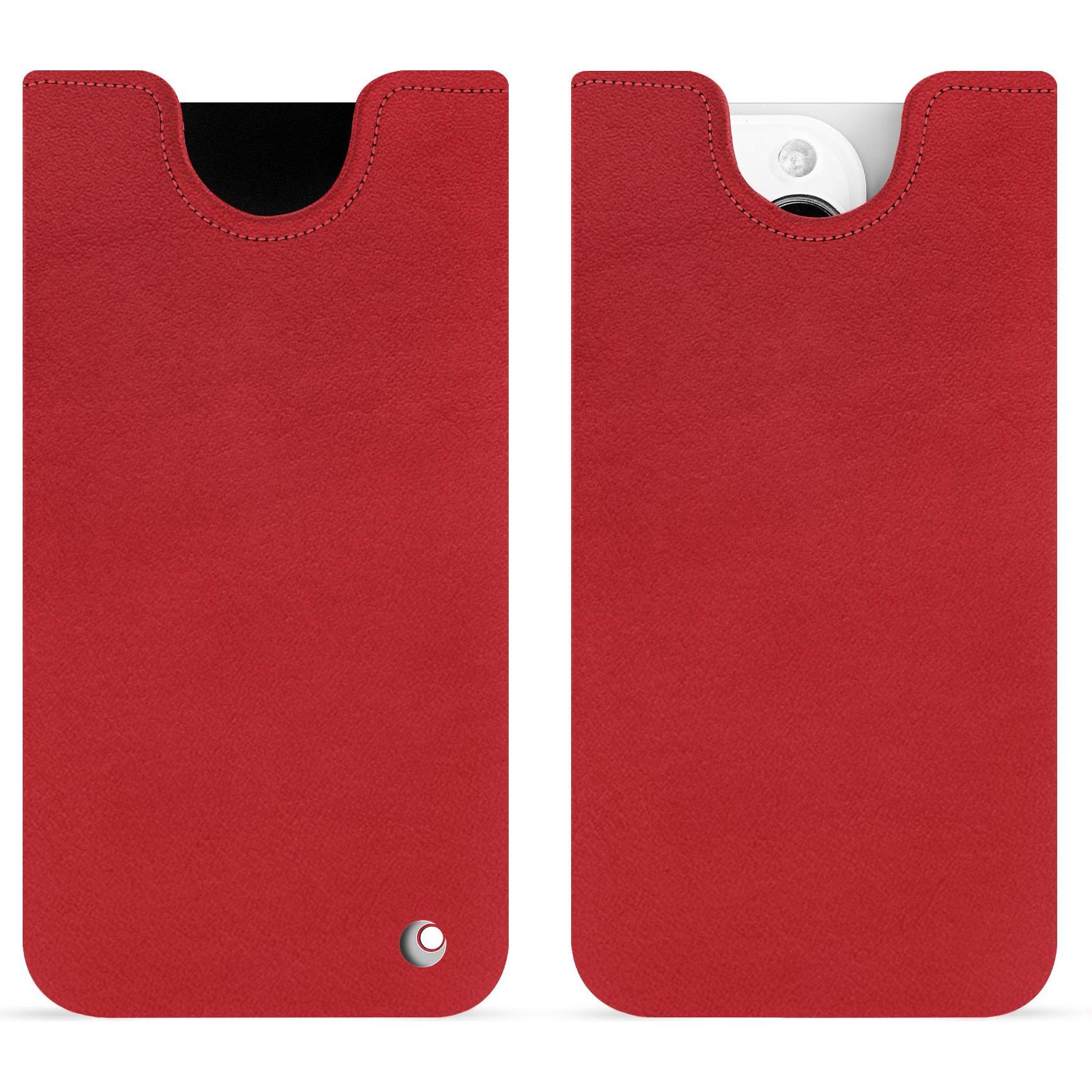Noreve Lederschutzhülle (Apple iPhone 15 Pro), Smartphone Hülle, Rot