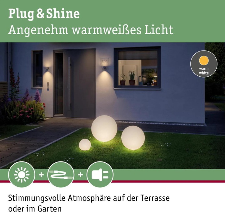 Image du produit Paulmann Globe terrestre Plug & Shine (235 lm, IP67)