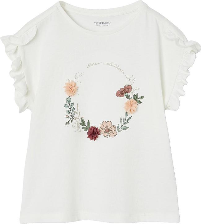 Actual product image Vertbaudet Festliches Mädchen T-Shirt mit Blumenkranz (92)