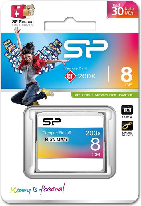 Produktbild Silicon Power SP008GBCFC200V10 Speicherkarte Kompaktflash (8 GB, CF)