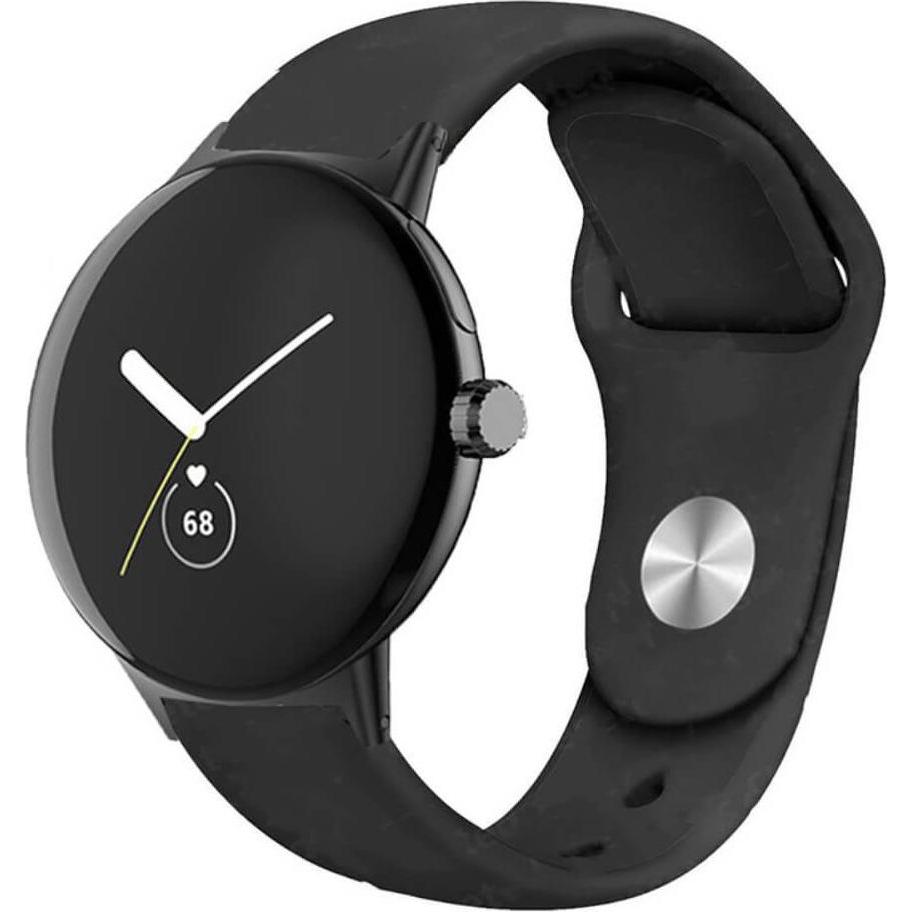 Cover-Discount Google Pixel Watch - Silikon Ersatzarmband schwarz (Silikon), Uhrenarmband, Schwarz