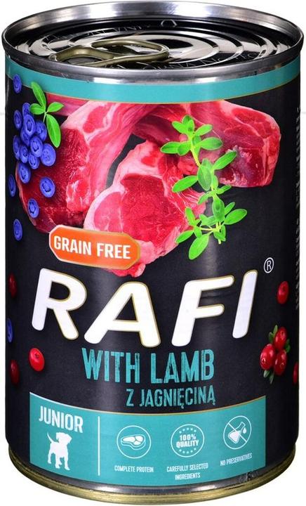 Dolina noteci Rafi Junior mit Lamm Cranberry und Blaubeere - Nasses  Hundefutter 400 g