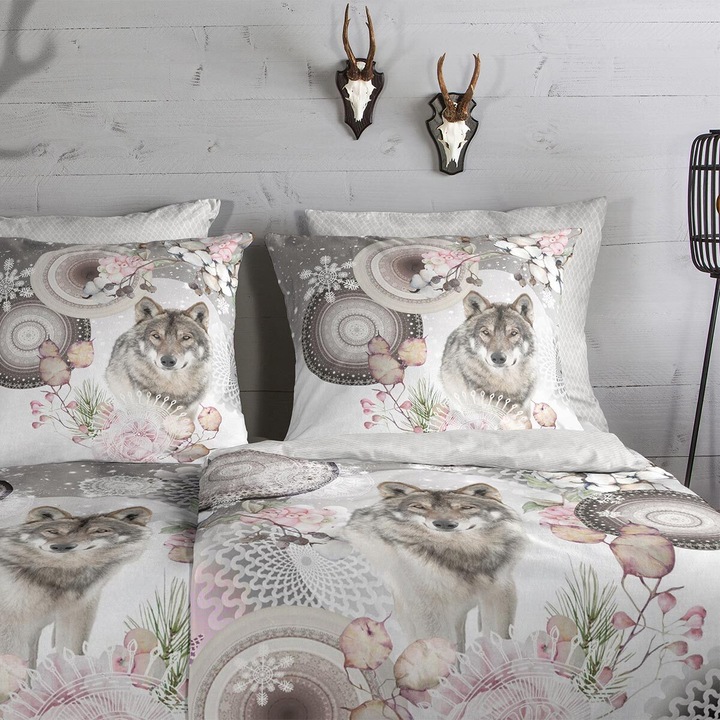 Image du produit HIP Flanell Bettwäsche Isaci grey (Housse de couette, 80x80 cm, 135x200 cm)