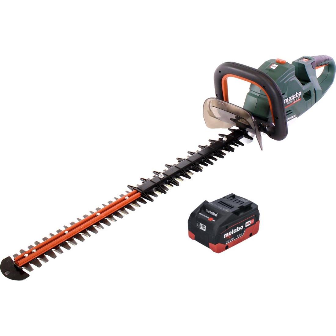 Thumbnail - Metabo, Heckenschere, HS 18 LTX BL 65 Akku Heckenschere 18 V 60 cm Brushless + 1x Akku 5,5 Ah - ohne Ladegerät (Akkuhec...