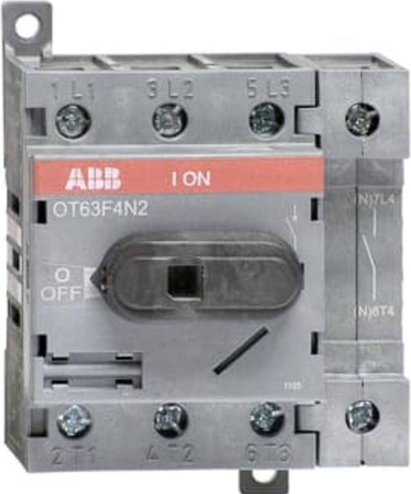 Actual product image ABB 4P Pole DIN Rail Non Fused Isolator Switch - 6