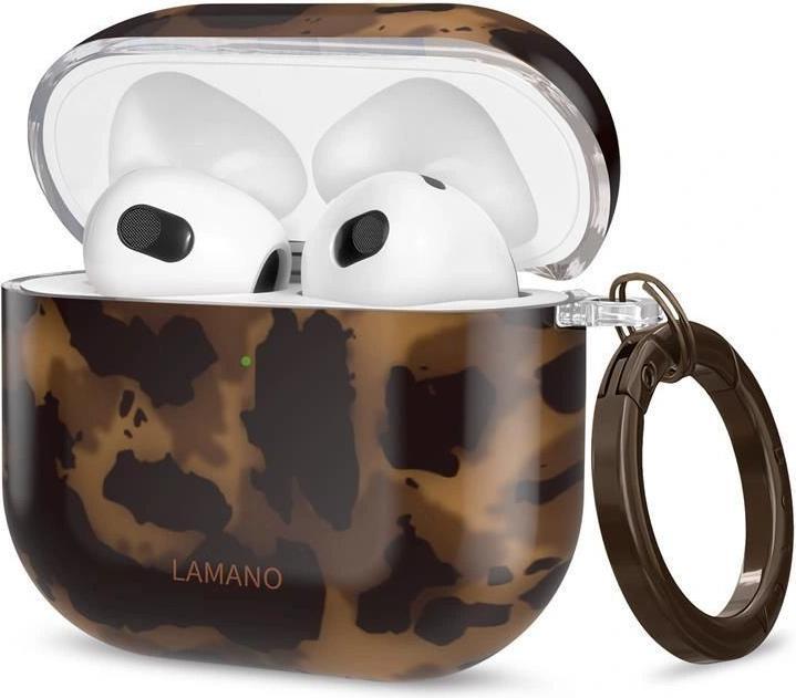 4Kom Other goods Tech-Protect Tech-Protect Lamano case for AirPods 4 - brown and black (Hoofdtelefoon hoes)