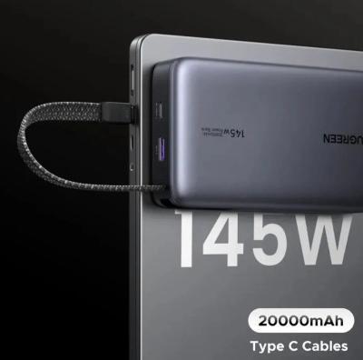 Image du produit Ugreen PB551 20.000mAh 145W Powerbank Built-in Cable 2x USB-C (20000 mAh, 145 W)