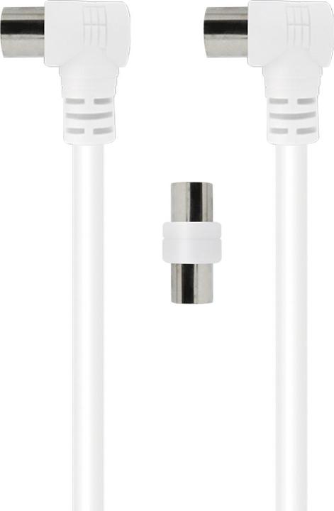 Produktbild Force Power TV Koaxialkabel 9.52mm Abgewinkelt M/F (Antennenkabel)