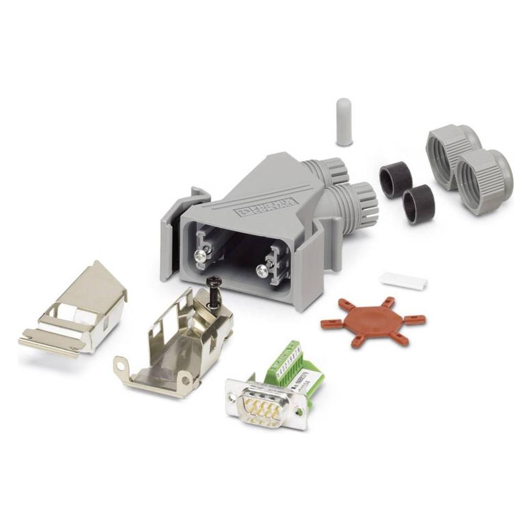 Phoenix Contact Grigio Connettore Interbus Maschio, Cavo + Spina Elettrica,