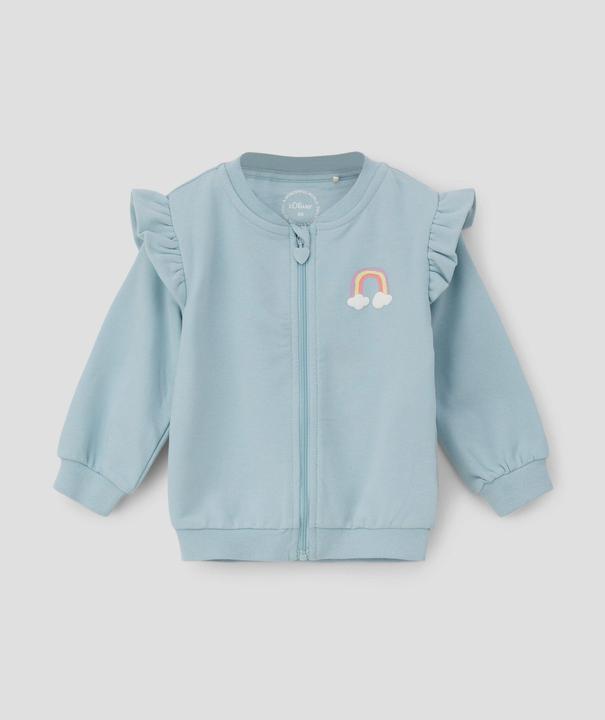 Actual product image s.Oliver Sweatshirt Jacke Sweatshirt-Jacke mit Rüschen (80)