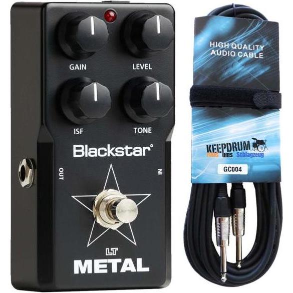 Blackstar LT-Metal Effektpedal mit Gitarrenkabel 6m (Gitarre), Effektpedal, Schwarz