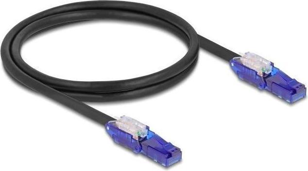 Actual product image Delock RJ45 network cable Cat.6 UTP with 180° angled connector (UTP, CAT6, 1 m)