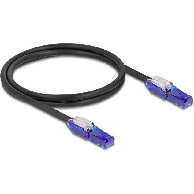 Thumbnail - Delock RJ45 Netzwerkkabel Cat.6 UTP mit 180° winkelbaren Ste (U/UTP, CAT6, 1 m), Netzwerkkabel