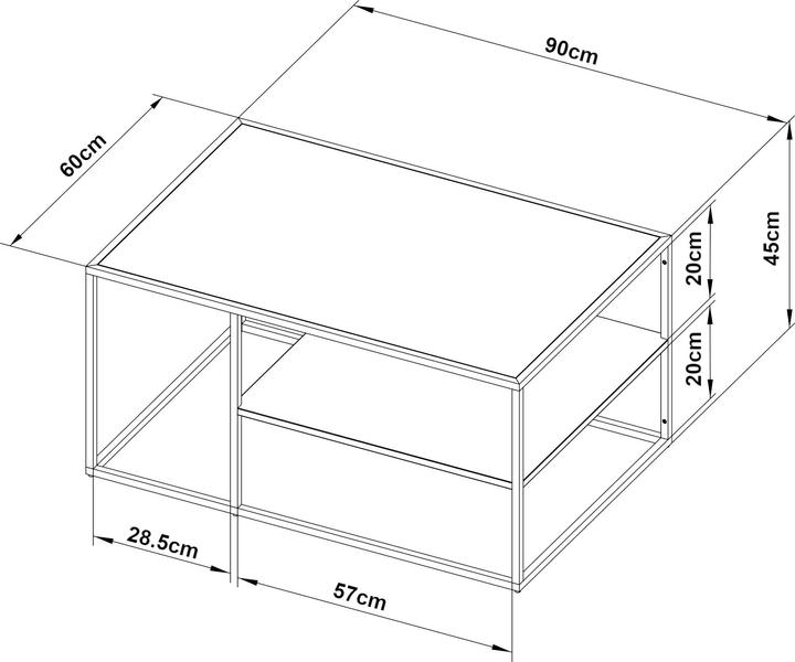 Actual product image En.Casa Solund (90 x 60 x 45 cm)