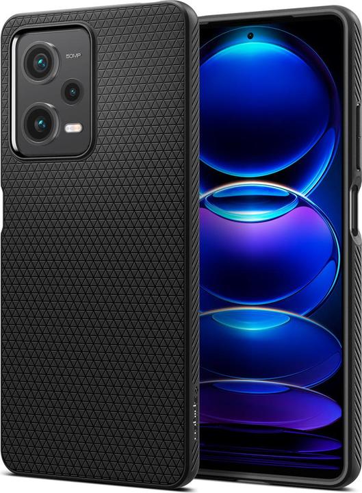 Spigen Liquid Air Case do Xiaomi Redmi Note 12 Pro 5G POCO X5 Pro 5G  (Czarny) (Xiaomi Redmi Note 12 Pro 5G, Xiaomi Poco X5 Pro)