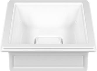 Actual product image Gessi Eleganza countertop sink, 420 x 420mm, Cristalplant (matt white), 46803516 (565 mm, 565 mm)