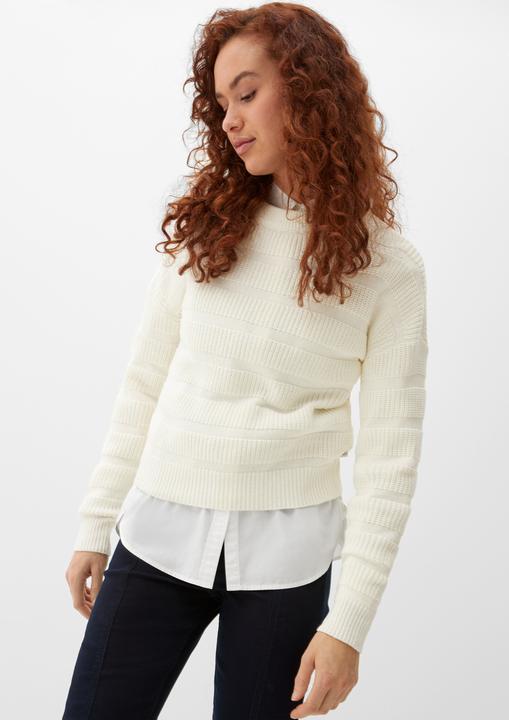 Image du produit s.Oliver Strickpullover Pullover mit Strickmuster (L)