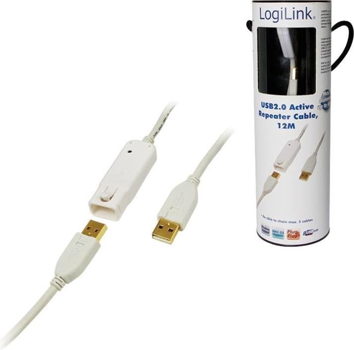 Produktbild LogiLink USB A – USB A (12 m, USB 2.0, 2.50 W)