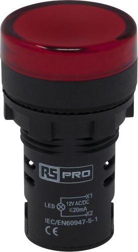 Image du produit RS PRO Indicateur LED Pilot Light 12V Red