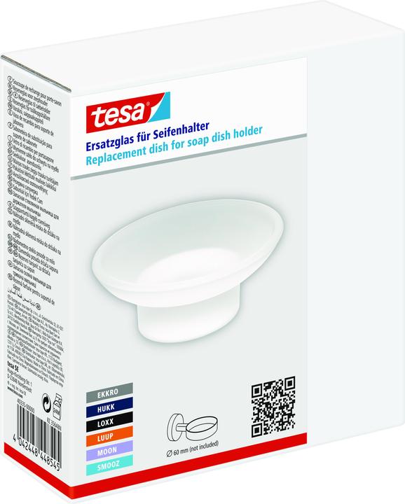 Actual product image tesa Replacement glass soap holder incl. adhesive solution without drilling