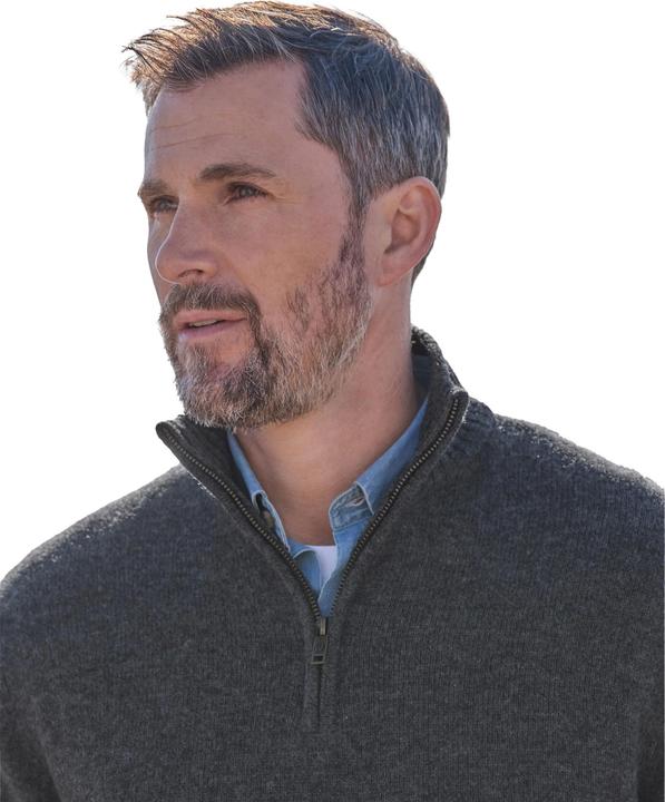 Produktbild Woolovers Lambswool Zip Neck Pullover (M)