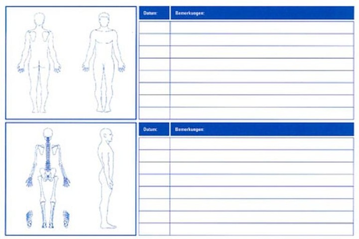 Immagine prodotto Sport-Tec Schede paziente, 100 pezzi, piegate in formato DIN A5 orizzontale (A5)