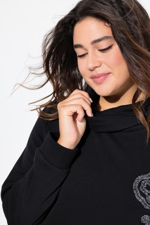 Produktbild Ulla Popken Sweatshirt, Blüten, Stehkragen, Langarm (56)