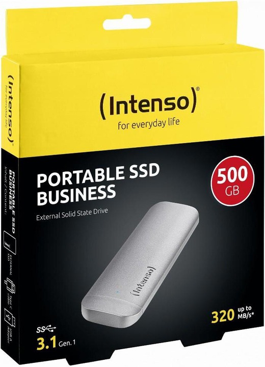 Immagine prodotto Intenso Disco rigido esterno SSD | | 500GB | USB-C | Proprietario | 3824450 (500 GB)