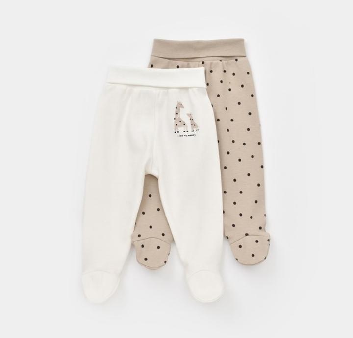 Produktbild BabyCosy Strickhose mit Fuss, 2 Pack (62)